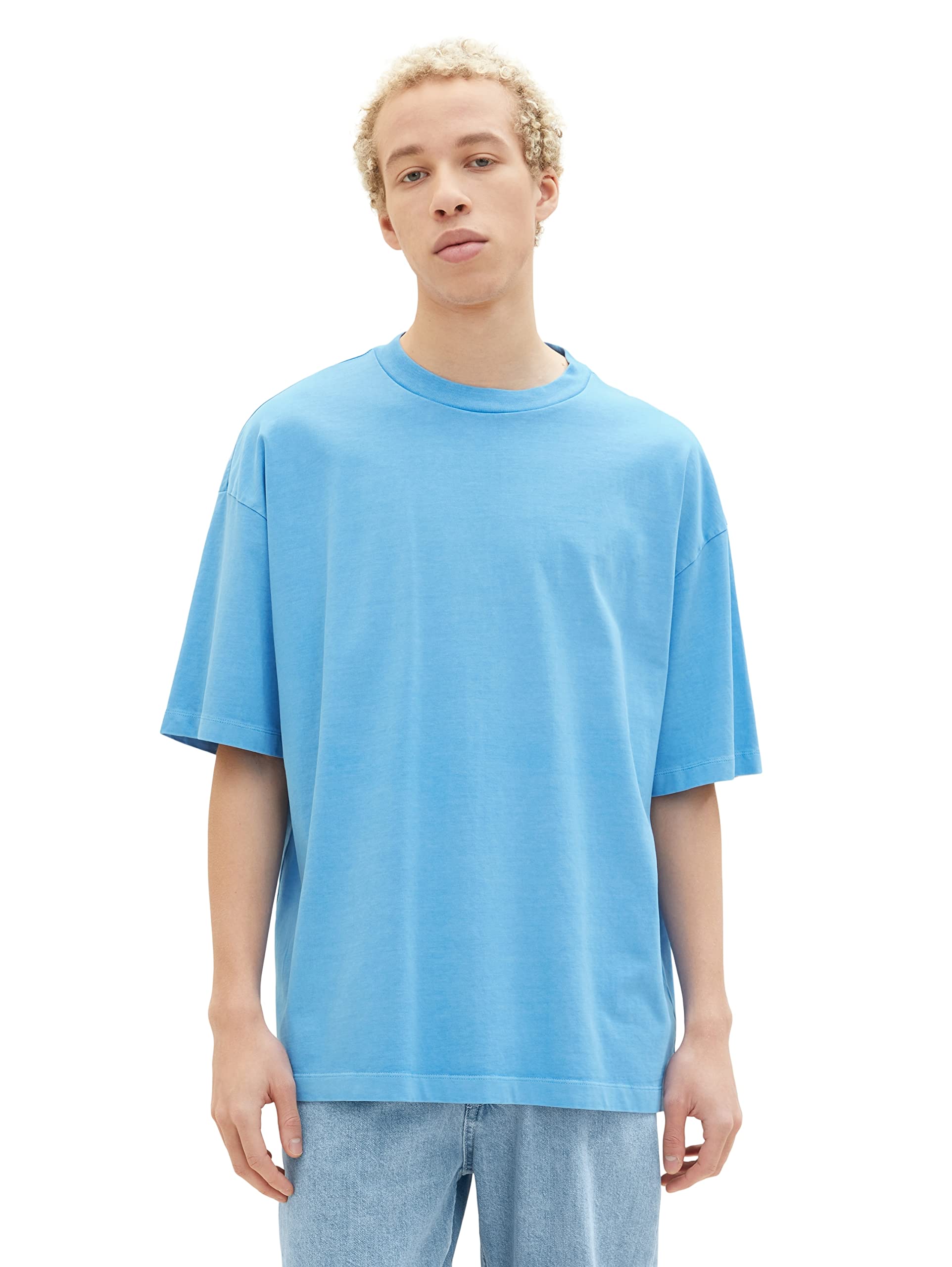 Tom Tailor Denim Men's T-Shirt, 18395 - Rainy Sky Blue, XS: Buy